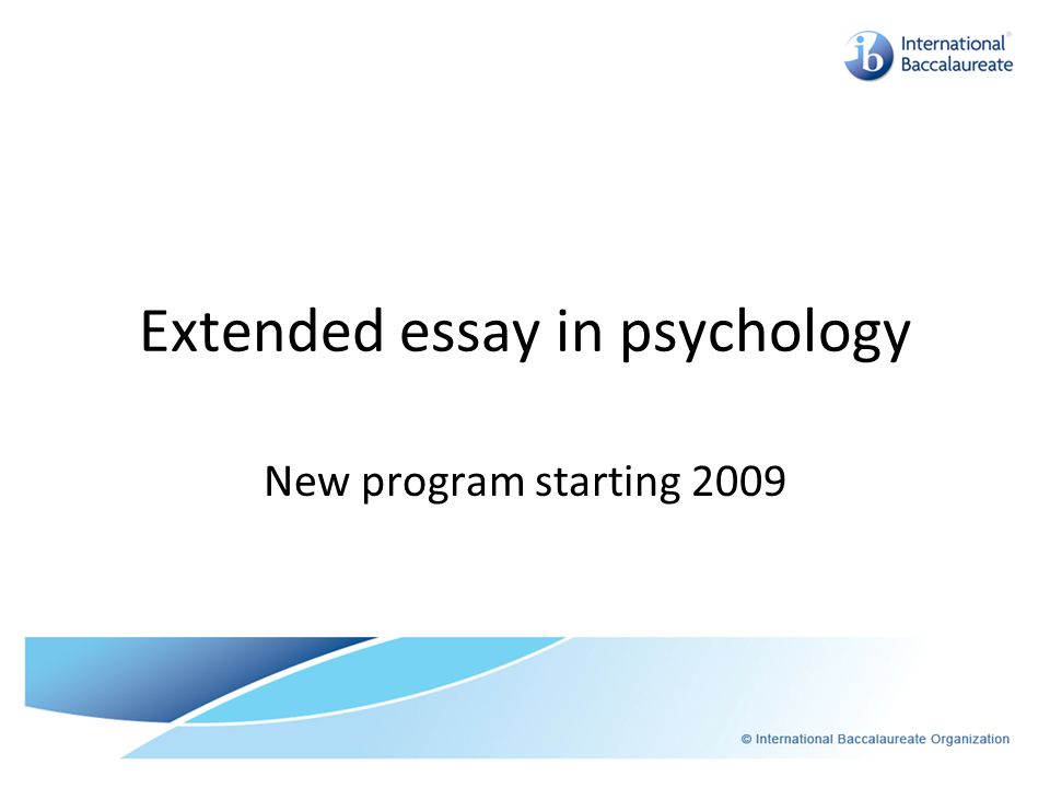 psychology extended essay questions